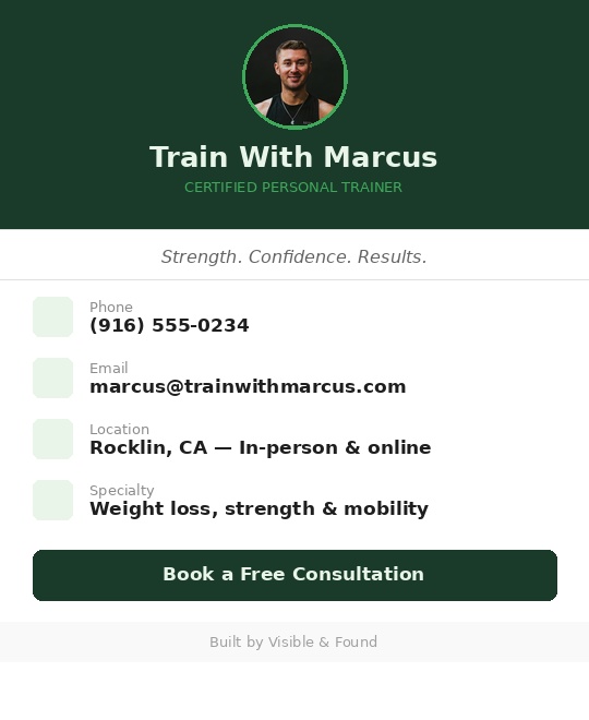 Personal Trainer — Train With Marcus
