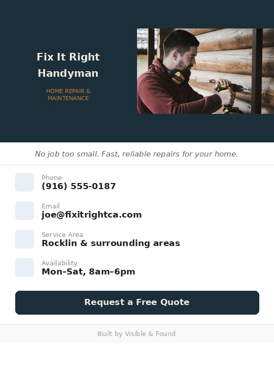 Handyman — Fix It Right